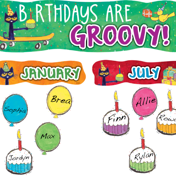 Pete the Cat Birthdays Are Groovy Mini Bulletin Boar