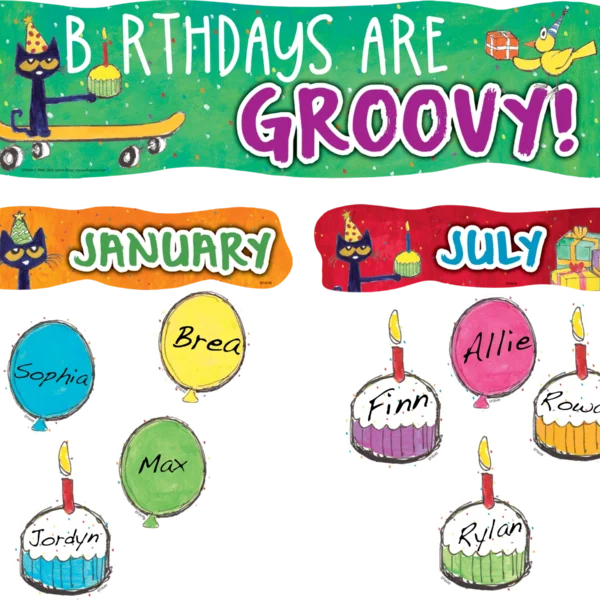 Pete the Cat Birthdays Are Groovy Mini Bulletin Boar