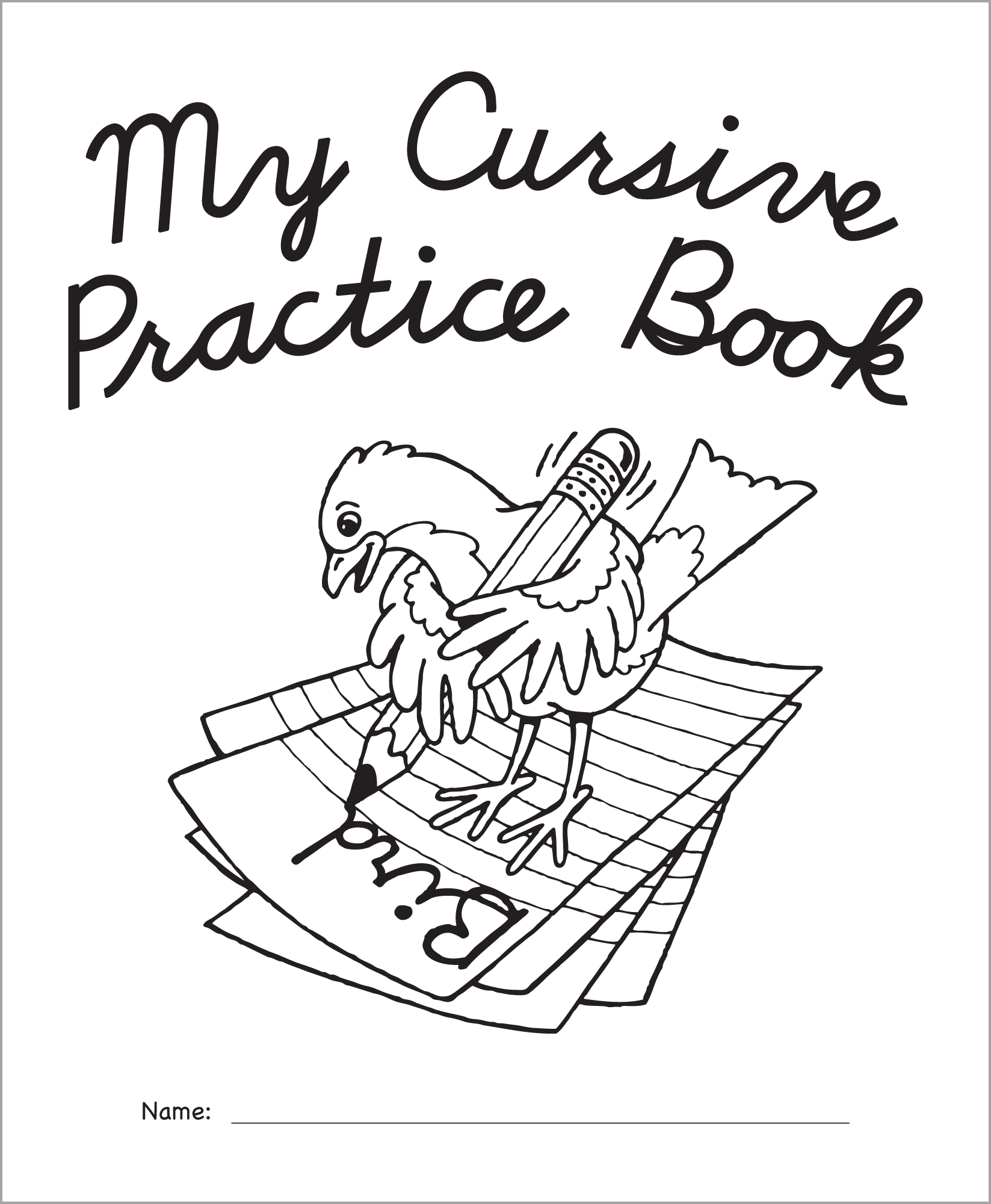 My Own Books: My Cursive Practice Bo