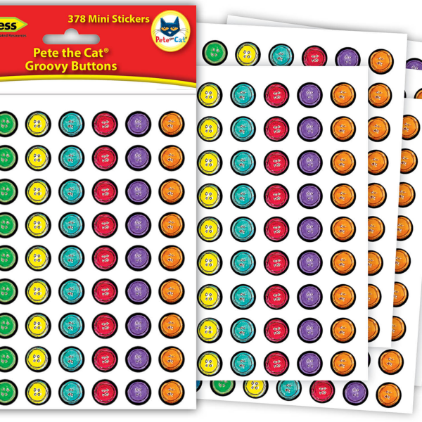Pete the Cat Groovy Buttons Mini Sticker