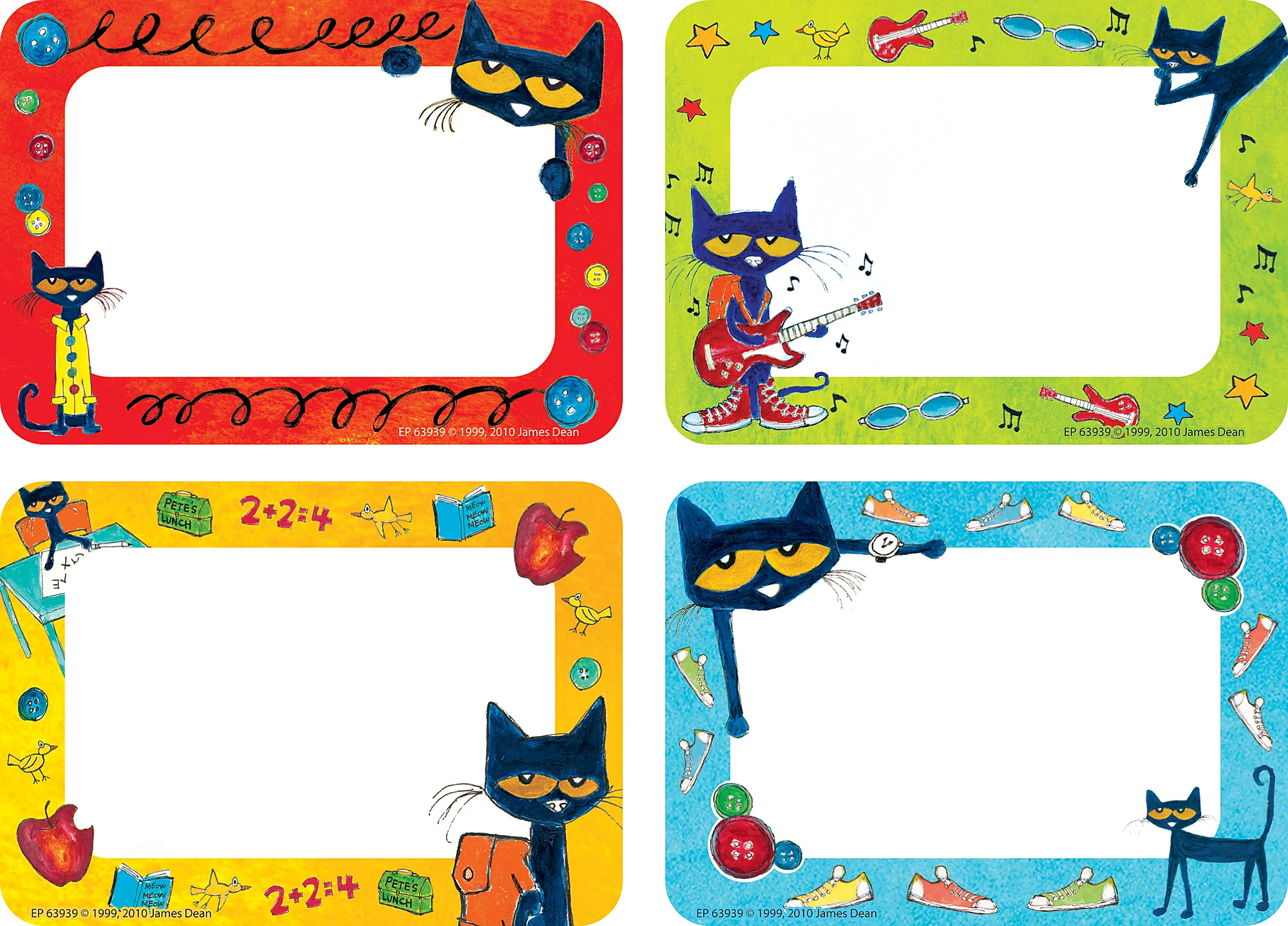 Pete the Cat Name Tags/Labels - Multi-Pac