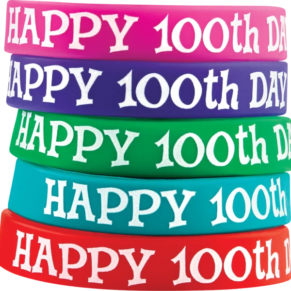 Happy 100th Day Wristbands