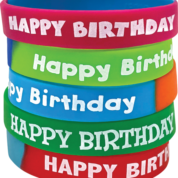 Fancy Happy Birthday Wristbands