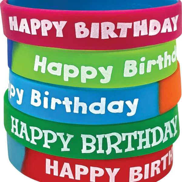 Fancy Happy Birthday Wristbands