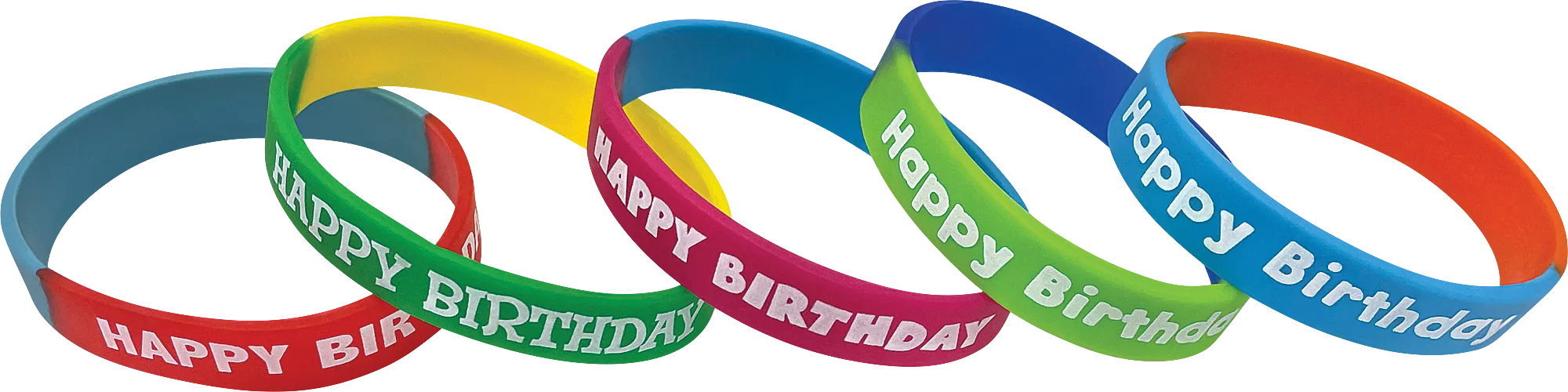 Fancy Happy Birthday Wristbands - Image 2