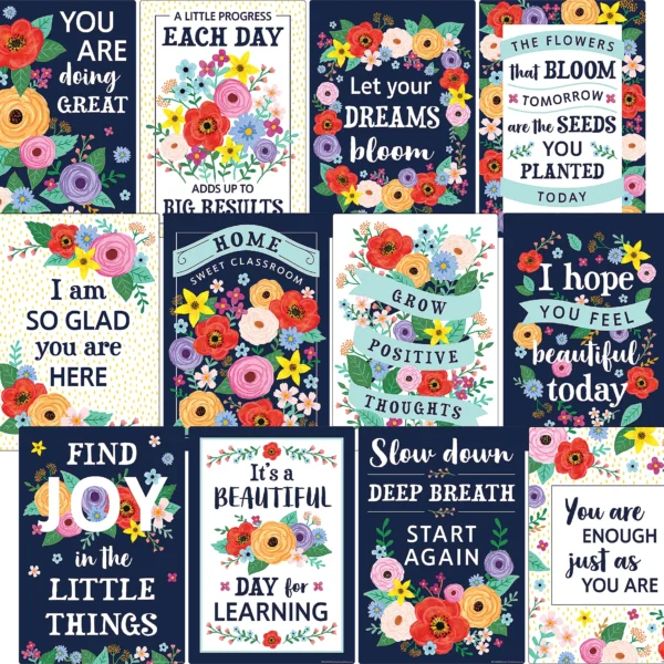 Wildflowers Positive Sayings Small Poster Pack