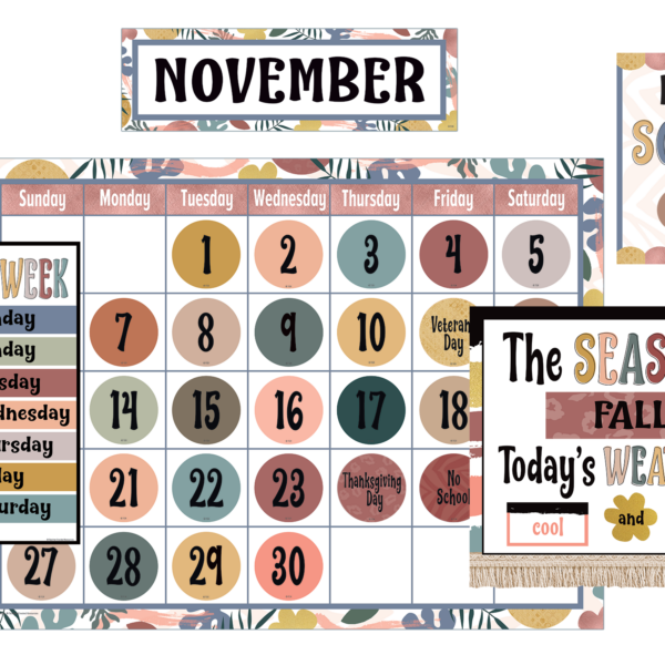 Wonderfully Wild Calendar Bulletin Board