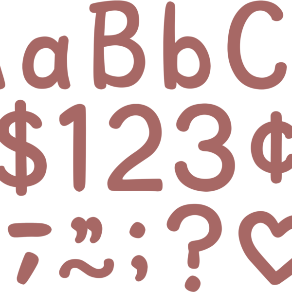 Deep Rose 4" Modern Classic Letters Combo Pack