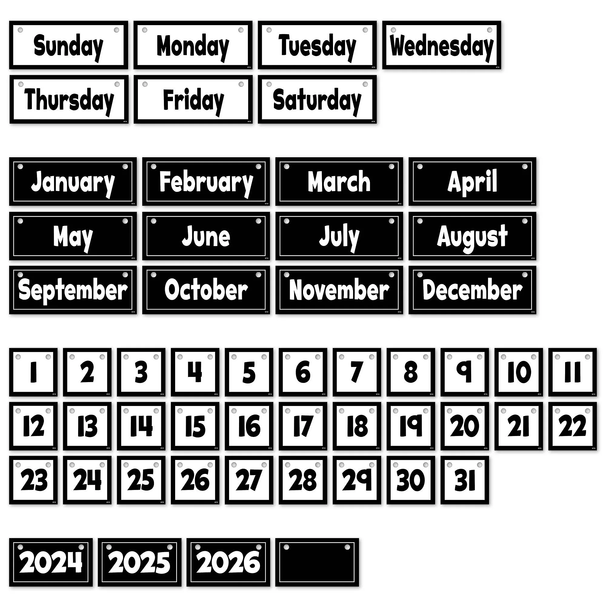 Black and White Flip Calendar - Image 2