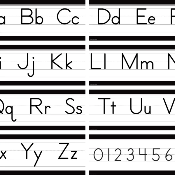 Black and White Alphabet Line Mini Bulletin Board