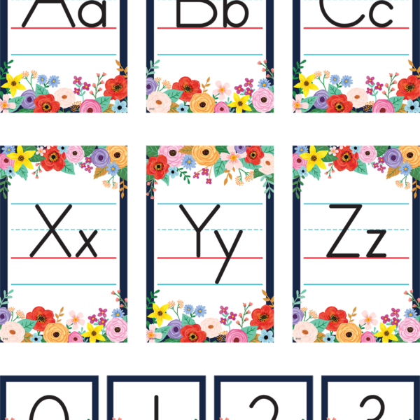 Wildflowers Alphabet Bulletin Board