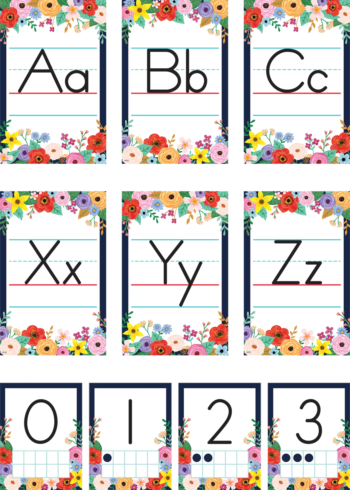 Wildflowers Alphabet Bulletin Board