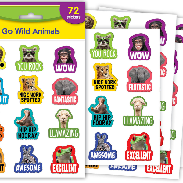 Go Wild Animals Stickers
