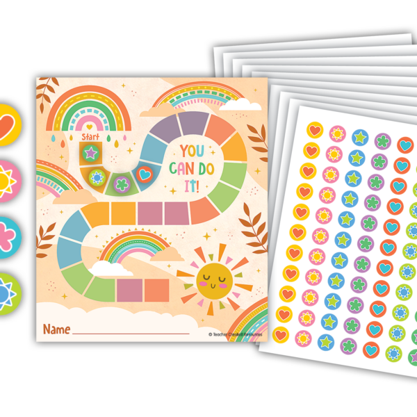 Sunshine Rainbow Reward Trackers with Stickers