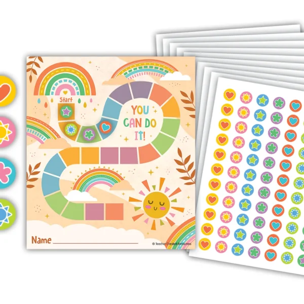 Sunshine Rainbow Reward Trackers with Stickers