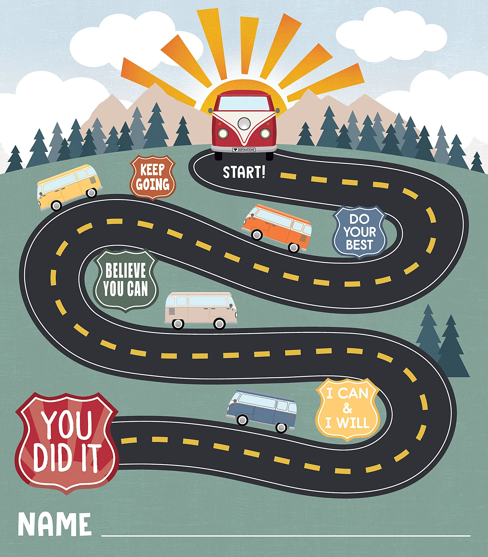 Moving Mountains Road Trip Reward Trackers with Stickers - Image 2