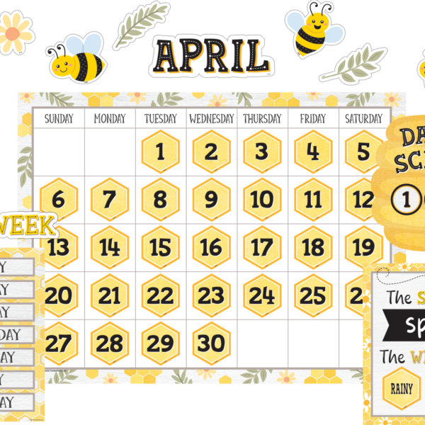 Buzzing Bees Calendar Bulletin Board