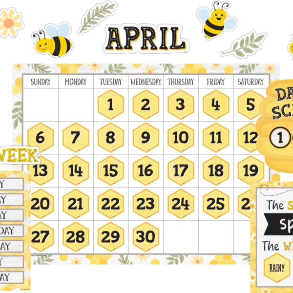 Buzzing Bees Calendar Bulletin Board