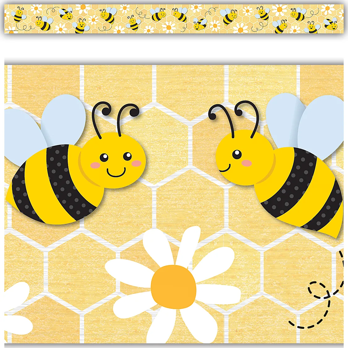 Buzzing Bees Straight Border Trim
