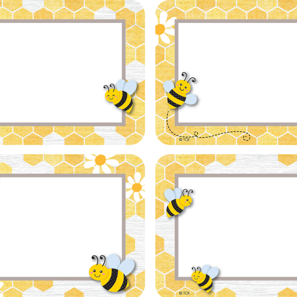 Buzzing Bees Name Tags/Labels - Multi-Pack