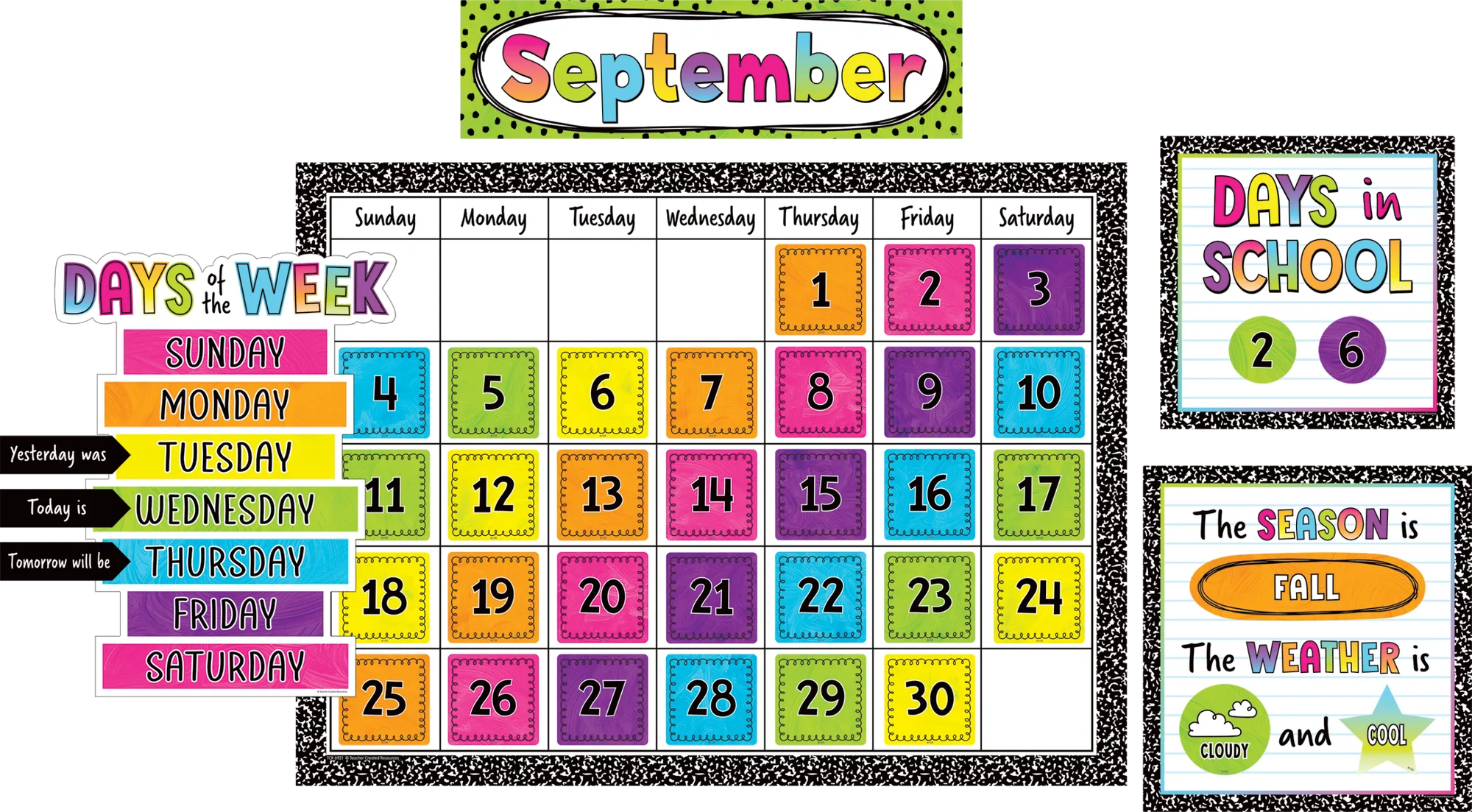 Brights 4Ever Calendar Bulletin Board
