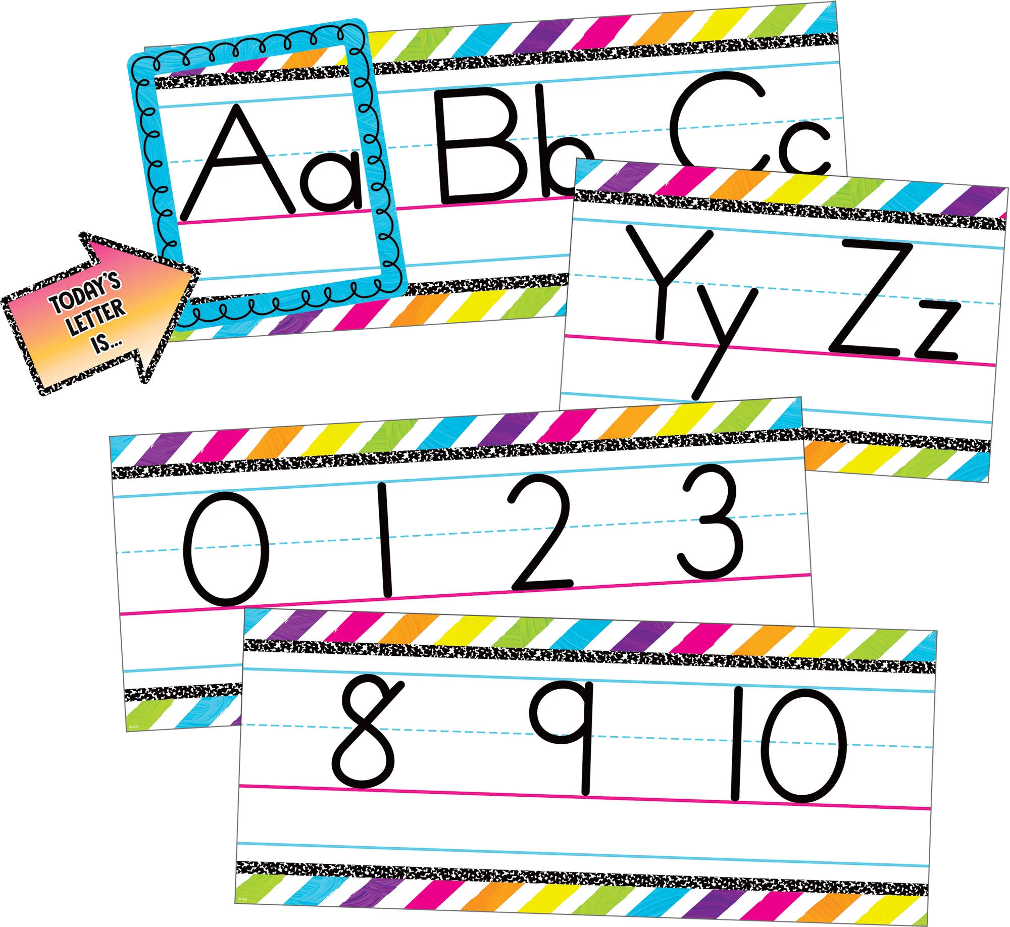Brights 4Ever Alphabet Line Bulletin Board