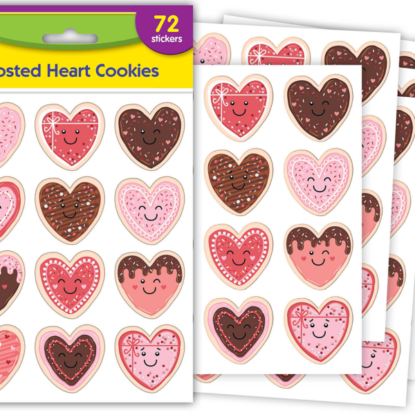 Frosted Heart Cookies Stickers