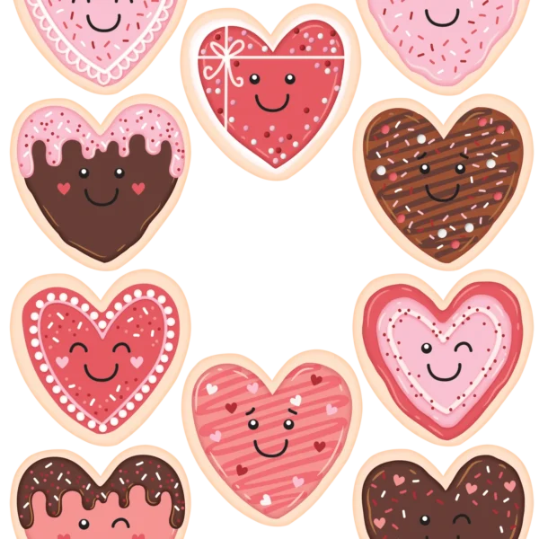 Frosted Heart Cookies Accents