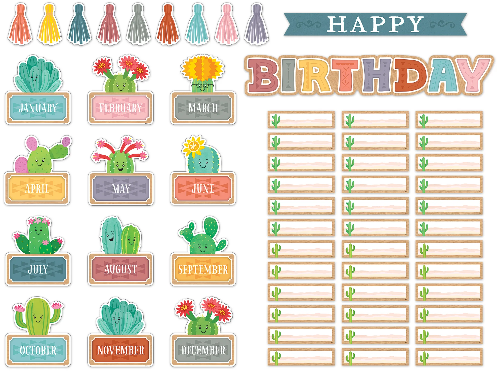 Happy Cactus Crew Happy Birthday Mini Bulletin Board - Image 2