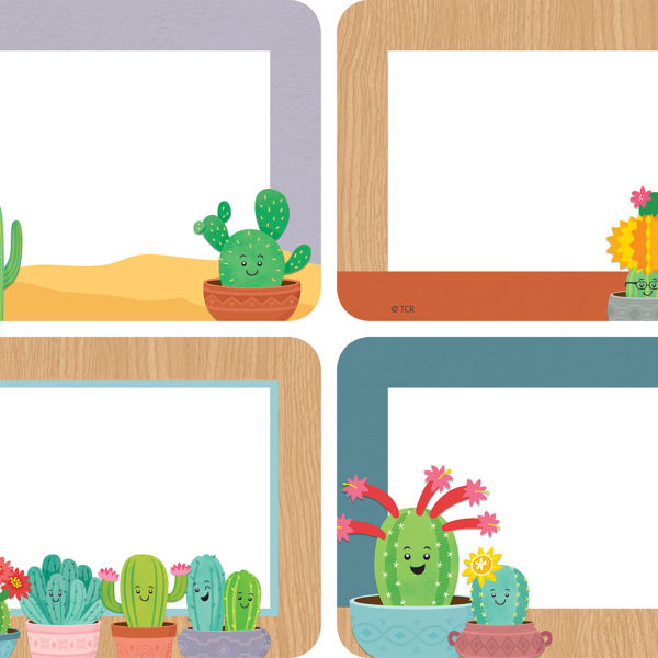 Happy Cactus Crew Name Tags/Labels - Multi-Pack