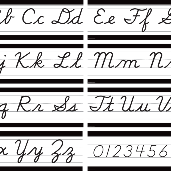 Black and White Cursive Mini Bulletin Board