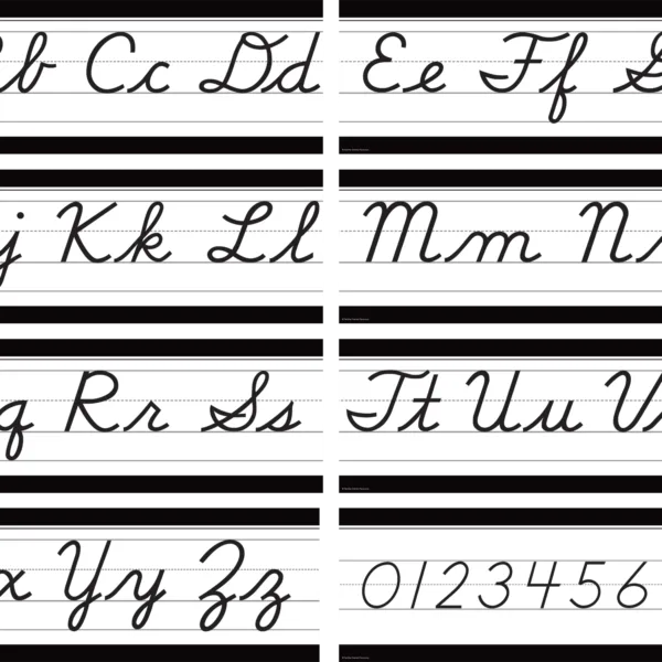 Black and White Cursive Mini Bulletin Board