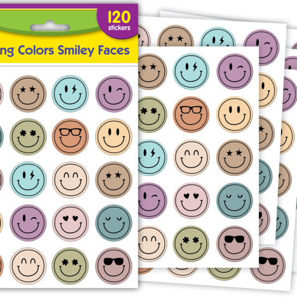 Calming Colors Smiley Faces Stickers