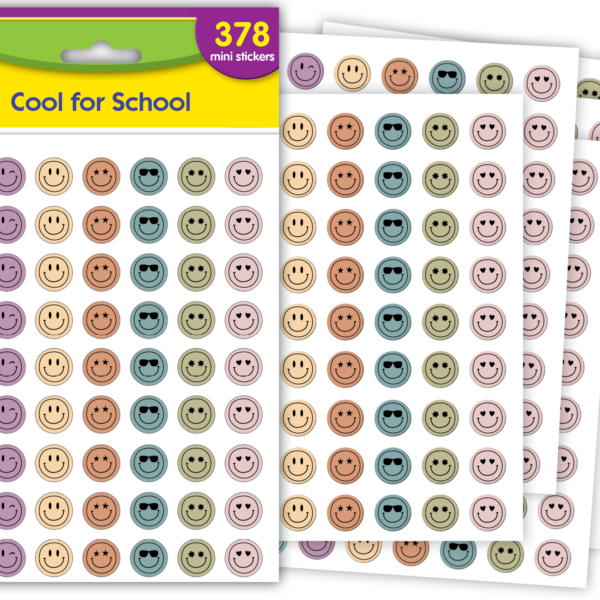 Calming Colors Smiley Faces Mini Stickers