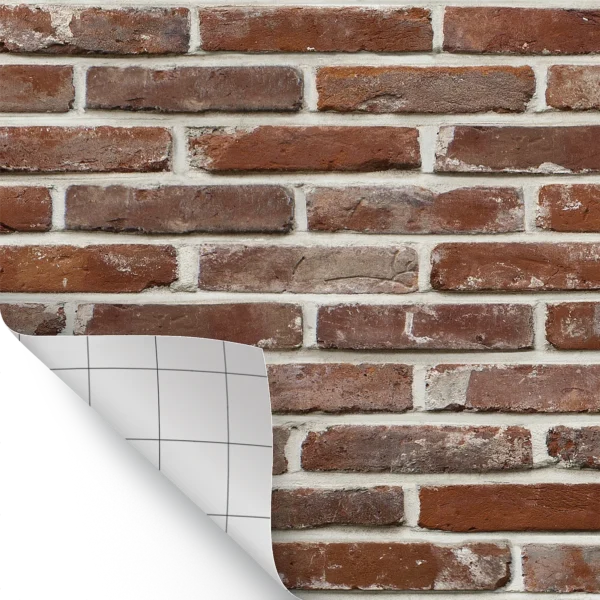 Red Brick Peel and Stick Decorative Paper