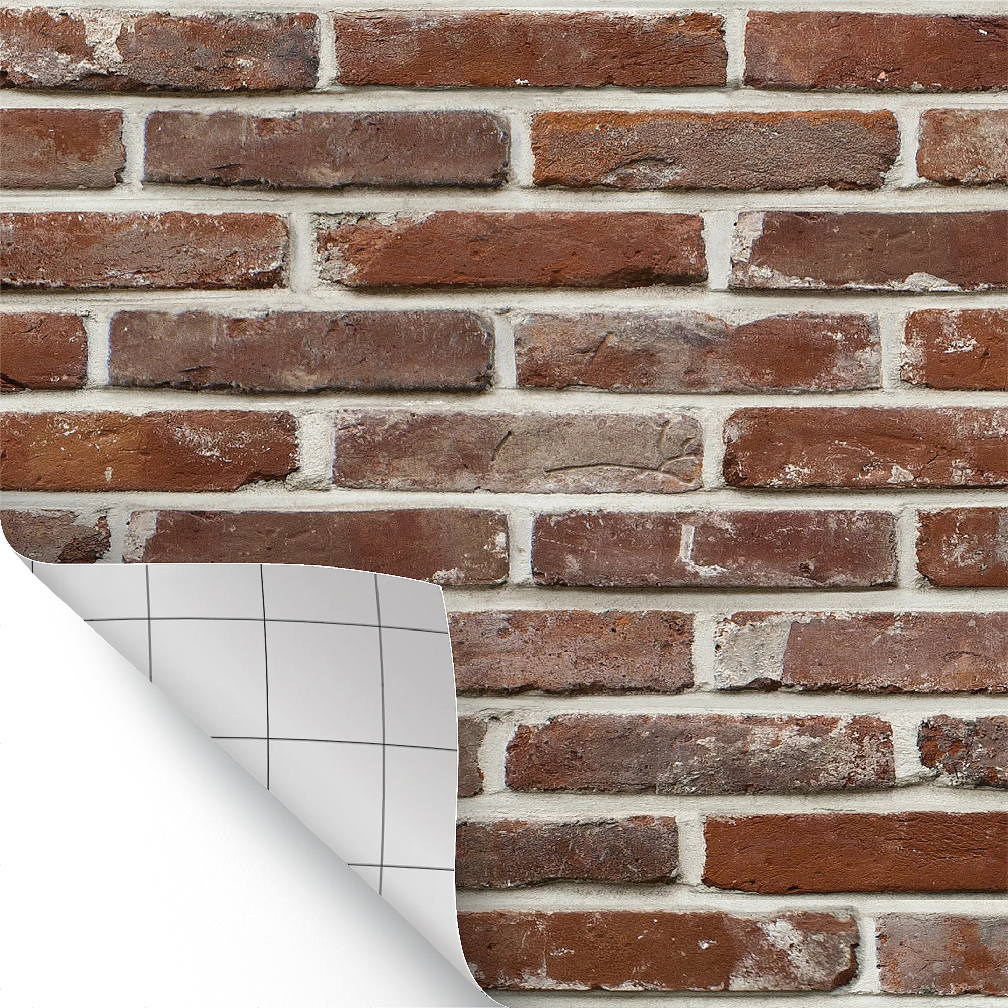 Red Brick Peel and Stick Decorative Paper