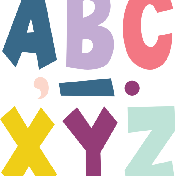 Oh Happy Day 7" Fun Font Letters