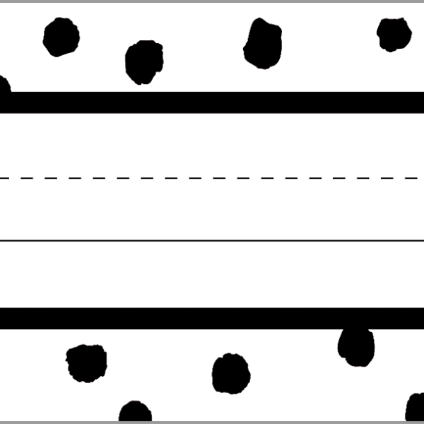 Black Painted Dots on White Flat Name Plates