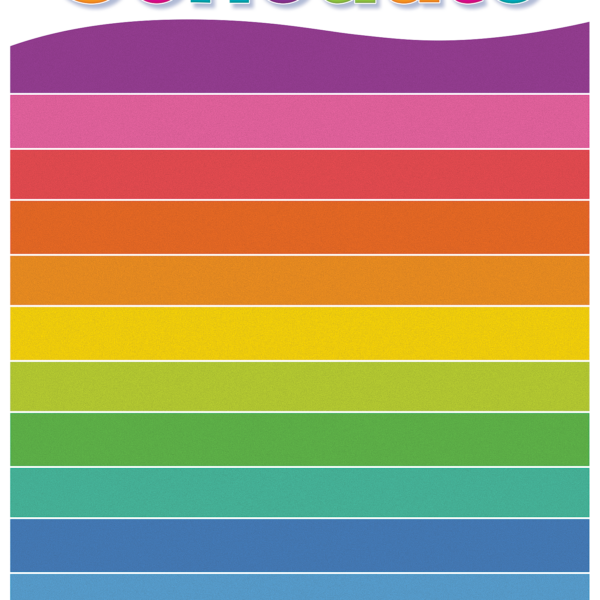Colorful Schedule Write-On/Wipe-Off Chart
