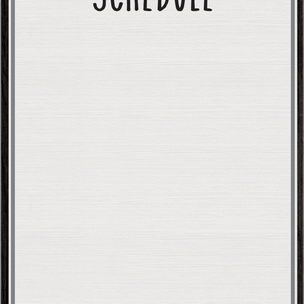 Modern Farmhouse Schedule Write-On/Wipe-Off Chart