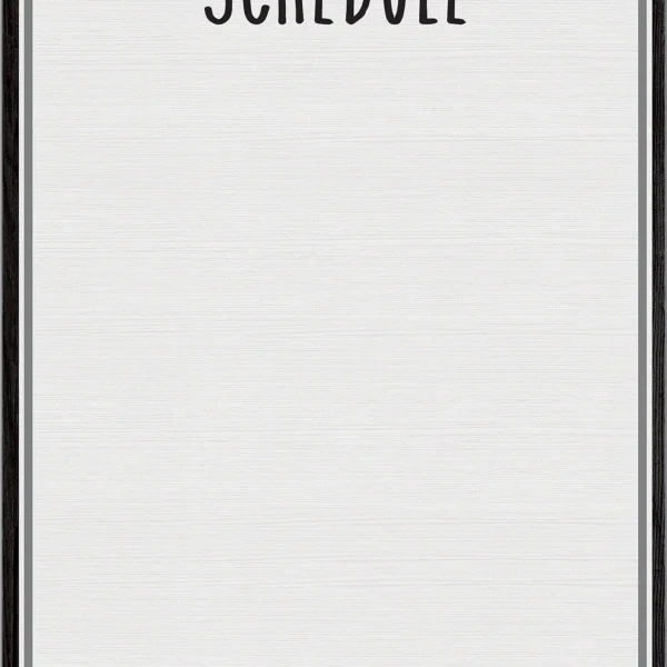Modern Farmhouse Schedule Write-On/Wipe-Off Chart