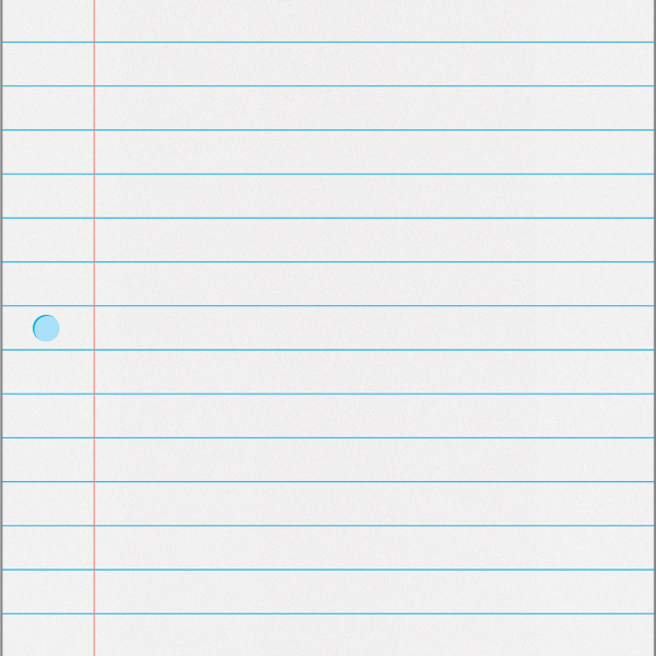 Notebook Paper Write-On/Wipe-Off Chart