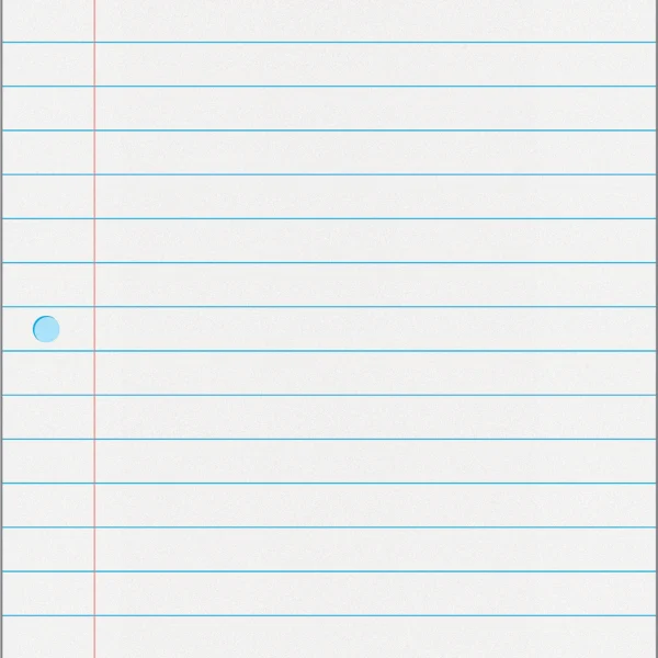Notebook Paper Write-On/Wipe-Off Chart