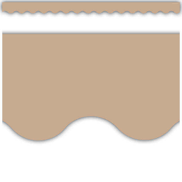 Light Brown Scalloped Border Trim