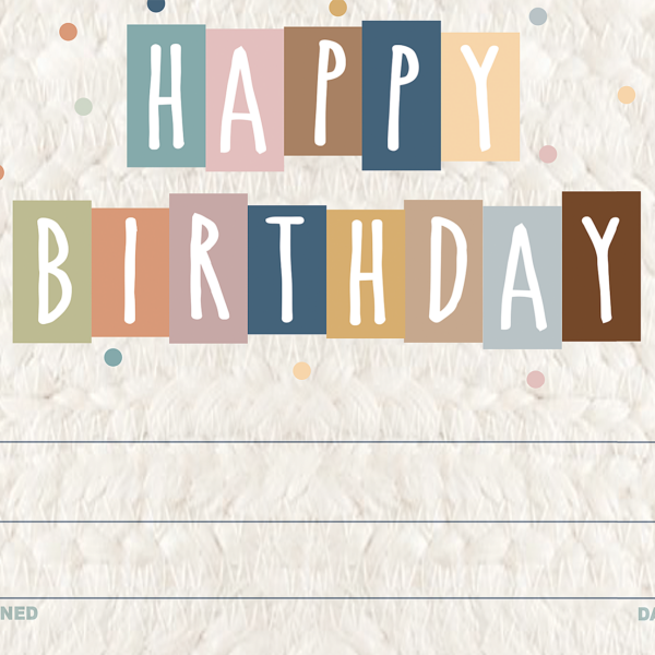 Everyone is Welcome Happy Birthday Awards