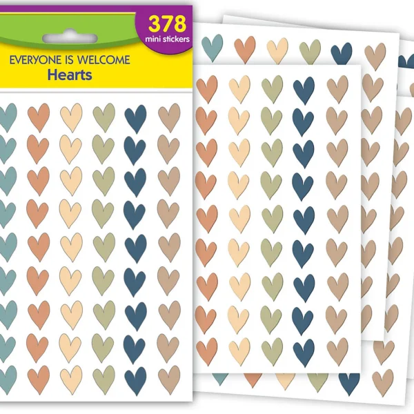 Everyone is Welcome Hearts Mini Stickers