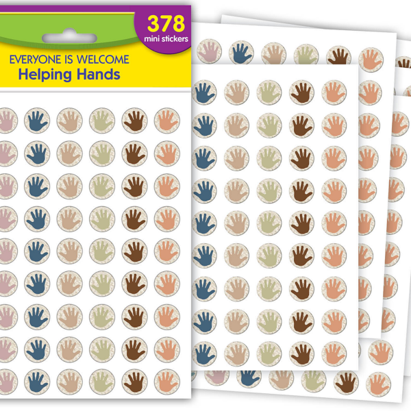 Everyone is Welcome Helping Hands Mini Stickers