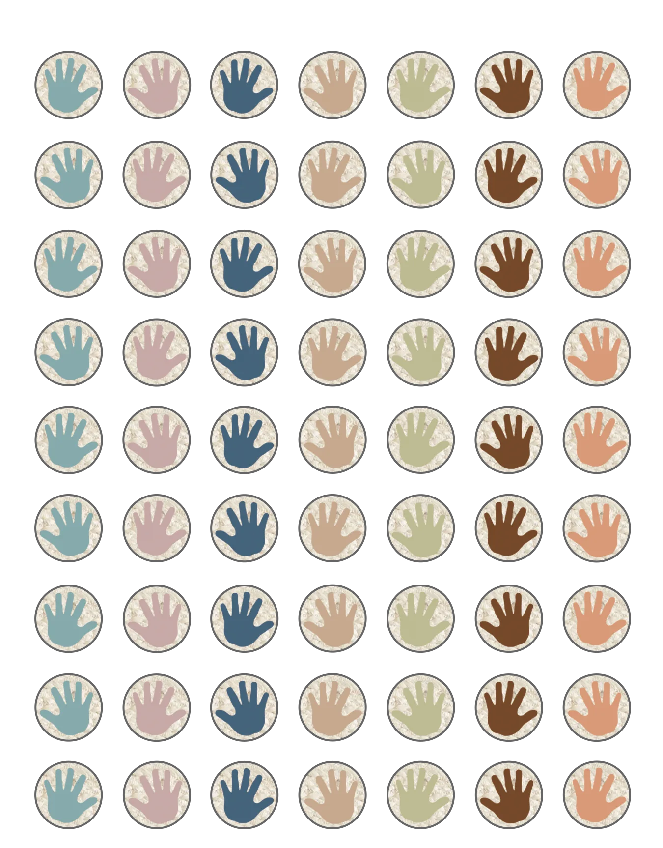Everyone is Welcome Helping Hands Mini Stickers - Image 2