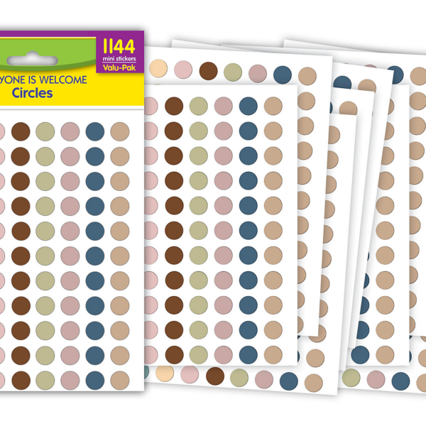 Everyone is Welcome Circles Mini Stickers Valu-Pak
