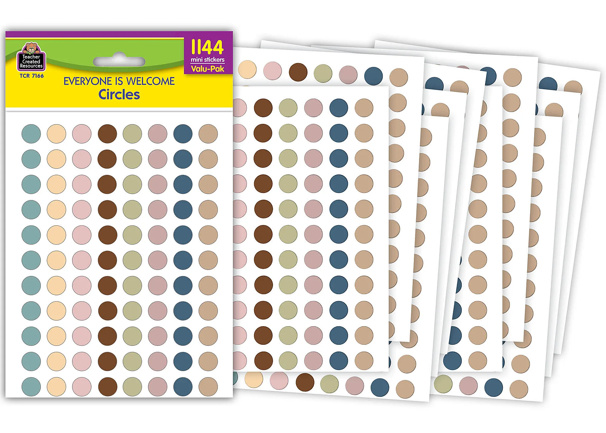 Everyone is Welcome Circles Mini Stickers Valu-Pak